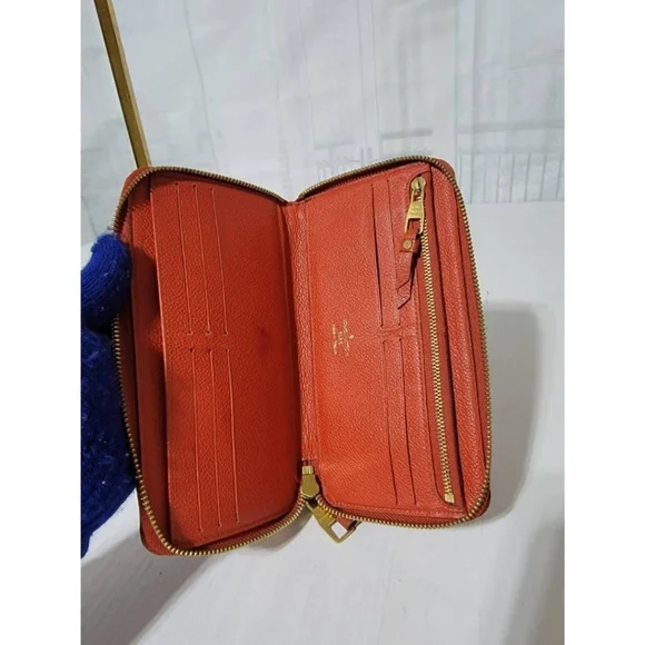 Authentic Louis Vuitton Monogram Empreinte Zippy Wallet Red - Picture 10 of 15